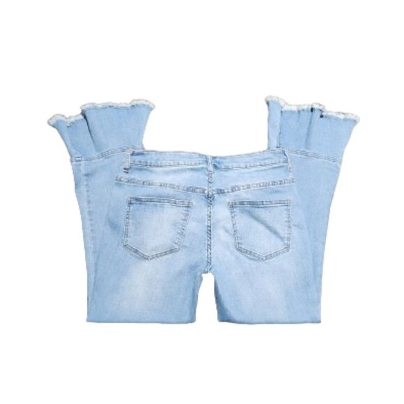 For the Republic Cropped Ruffle Flare Bell Bottom Jeans - Picture 3 of 6